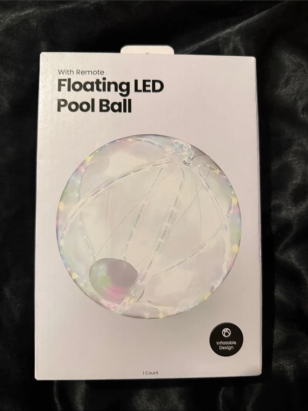 Floating LED Pool Ball - Clear/Iridescent